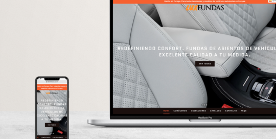 LuxFundas Website Mockup