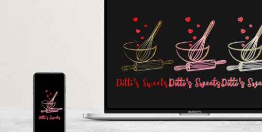 Ditti's Sweets Simple logo design portfolio page